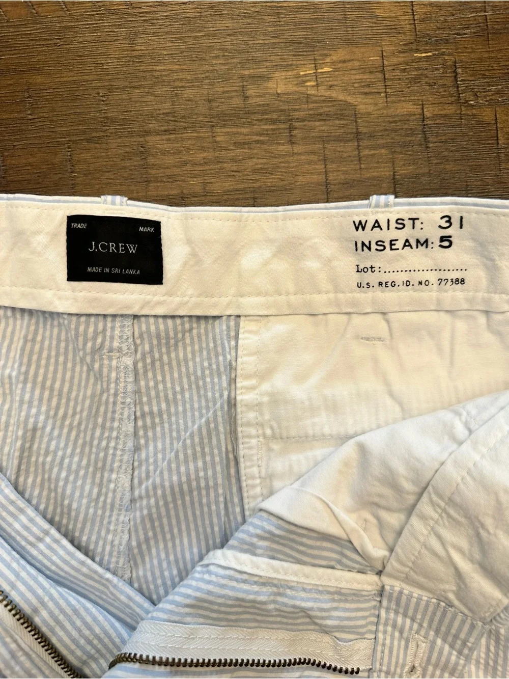 J.Crew white & blue striped shorts size 31 #preppy #summer